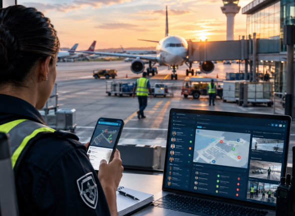 Track Vigilante en operaciones de líneas aéreas y aeropuertos: múltiples zonas, múltiples vuelos, múltiples protocolos, cero margen de error